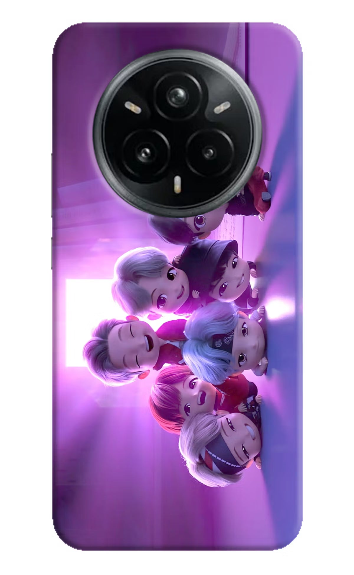 BTS Chibi Realme 14 Pro Plus 5G Hard Case Back Cover by Casekaro