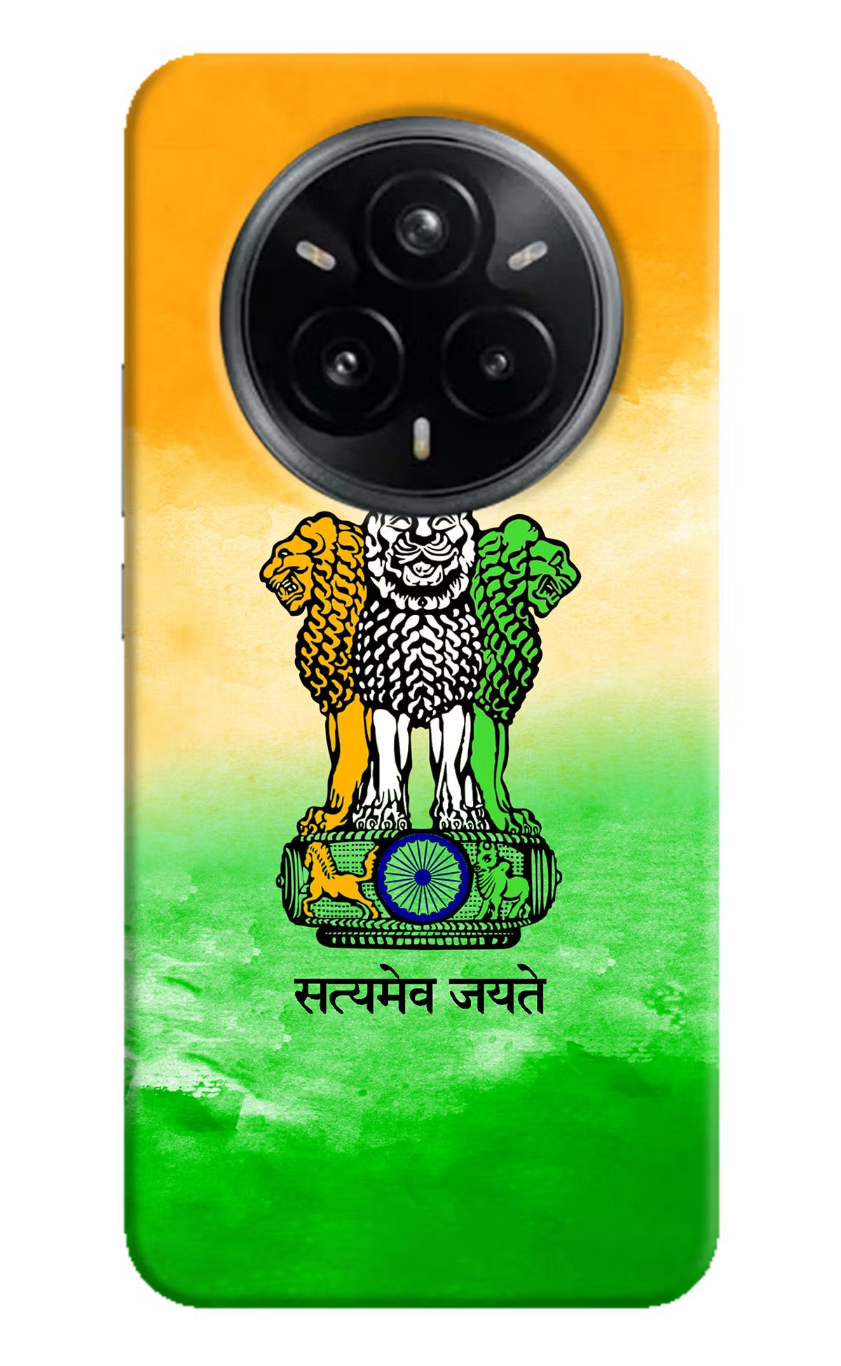 Satyamev Jayate Flag Realme 14 Pro Plus 5G Hard Case Back Cover by Casekaro