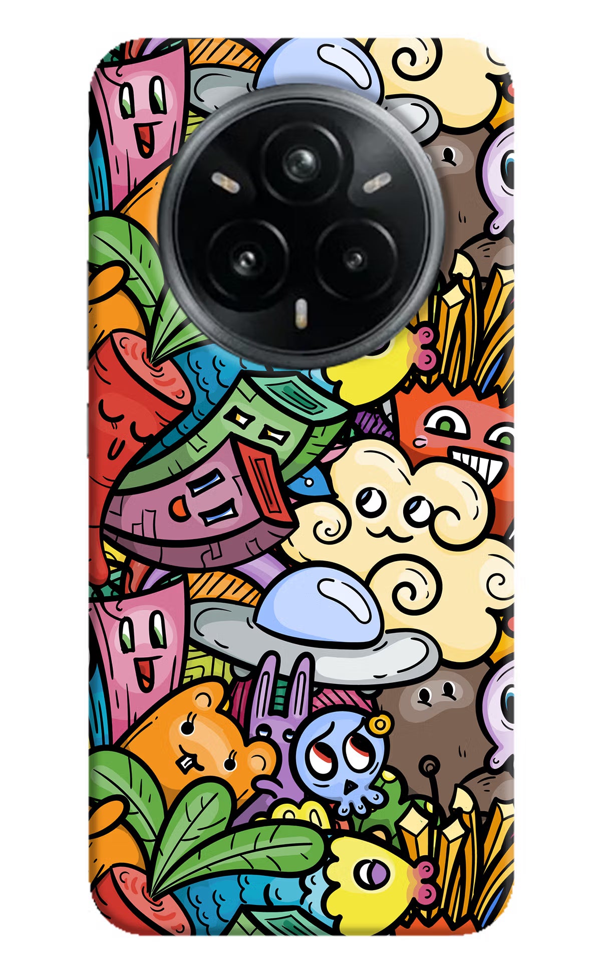 Veggie Doodle Realme 14 Pro Plus 5G Hard Case Back Cover by Casekaro