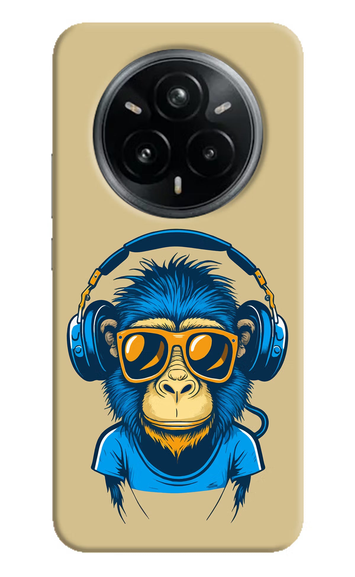 Monkey Headphone Realme 14 Pro Plus 5G Hard Case Back Cover by Casekaro