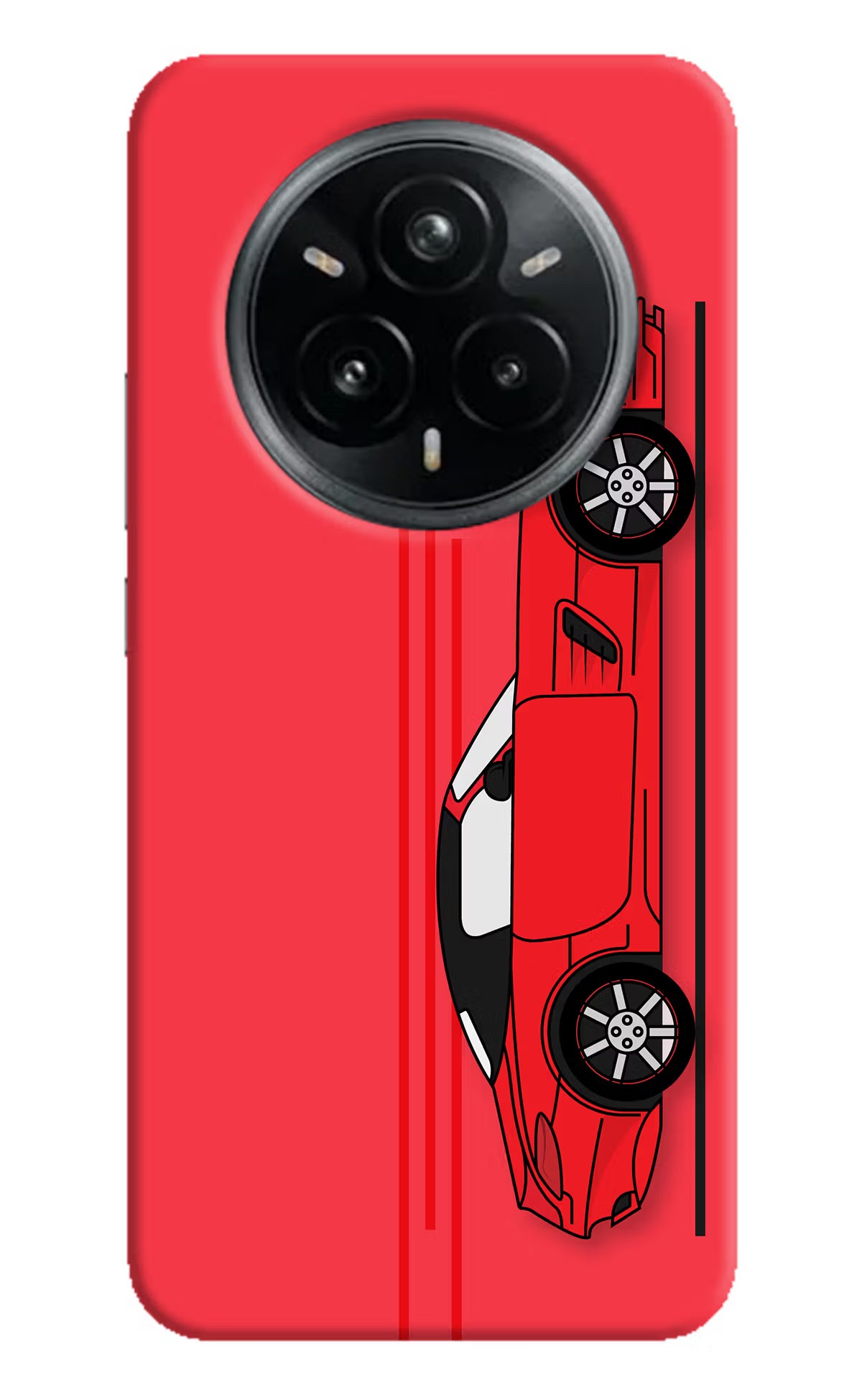 Red Velocity Realme 14 Pro Plus 5G Hard Case Back Cover by Casekaro