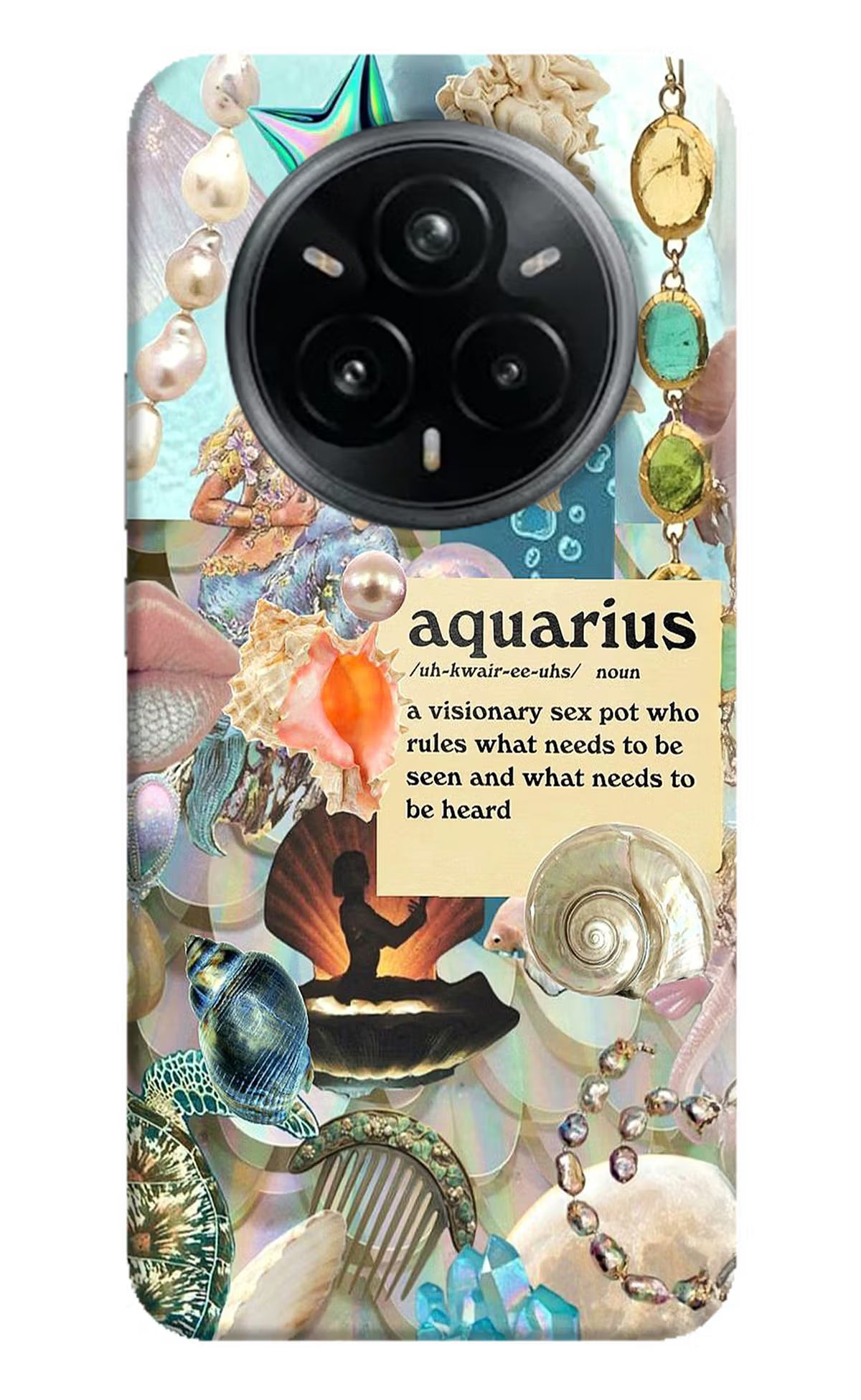 Aquarius Zodiac Realme 14 Pro Plus 5G Hard Case Back Cover by Casekaro