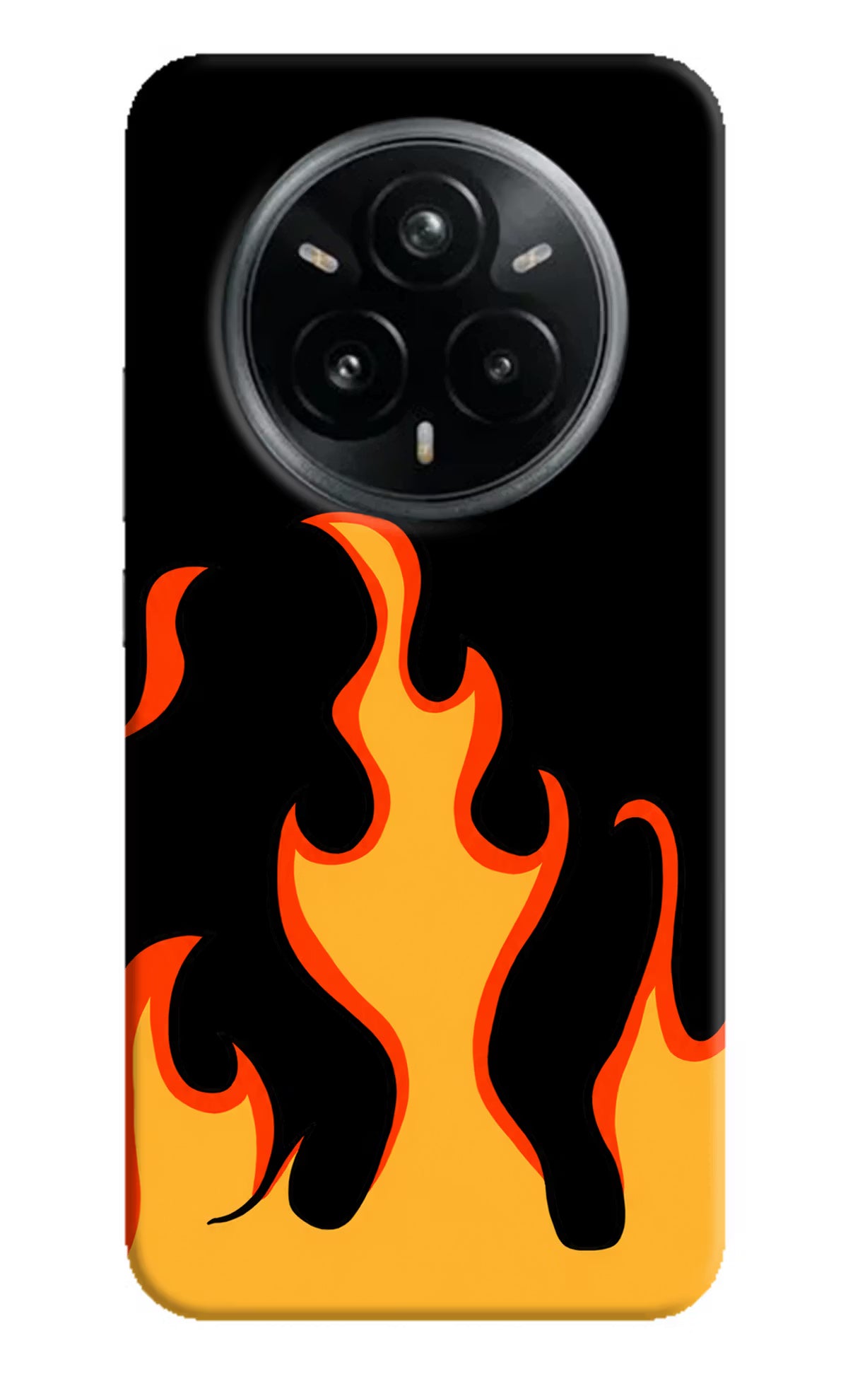 Fired Up – Black Realme 14 Pro Plus 5G Hard Case Back Cover by Casekaro