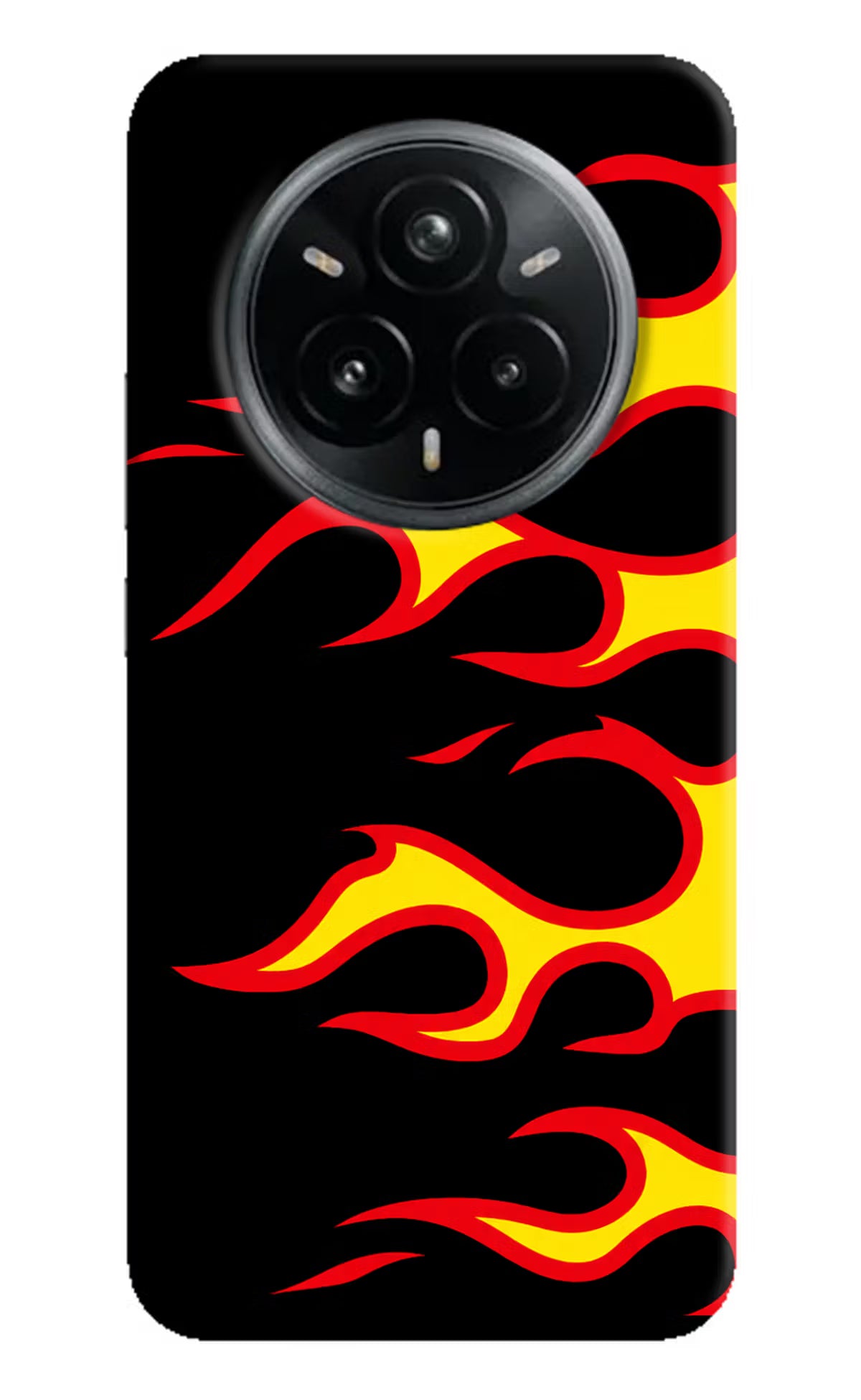 Side Sweep Flames Realme 14 Pro Plus 5G Hard Case Back Cover by Casekaro