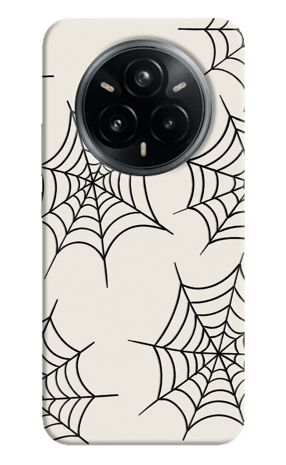 Spider Web Realme 14 Pro Plus 5G Hard Case Back Cover by Casekaro