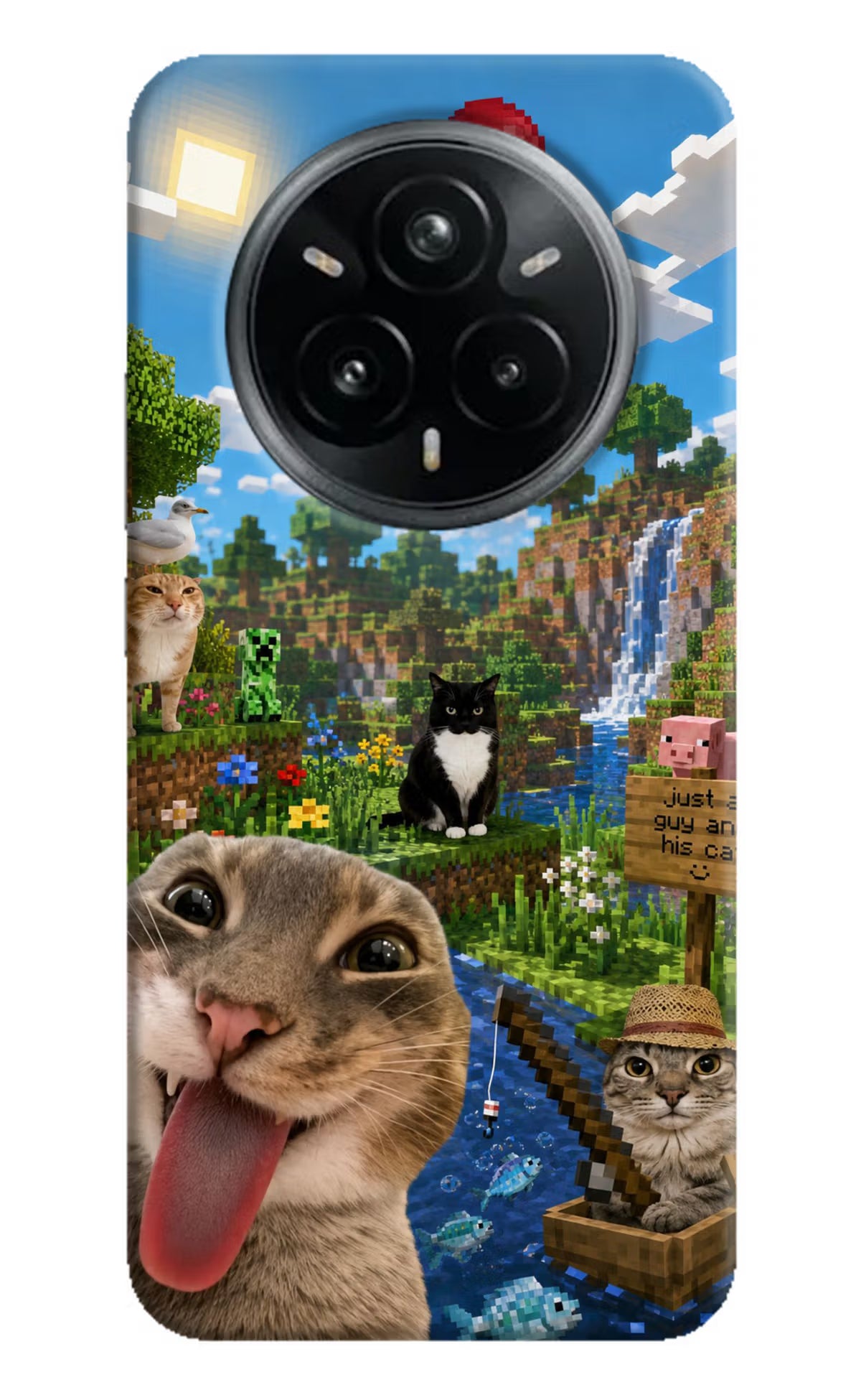 Minecraft Cat Chaos Realme 14 Pro Plus 5G Back Cover