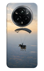 Skydiving Cow Realme 14 Pro Plus 5G Hard Case Back Cover by Casekaro