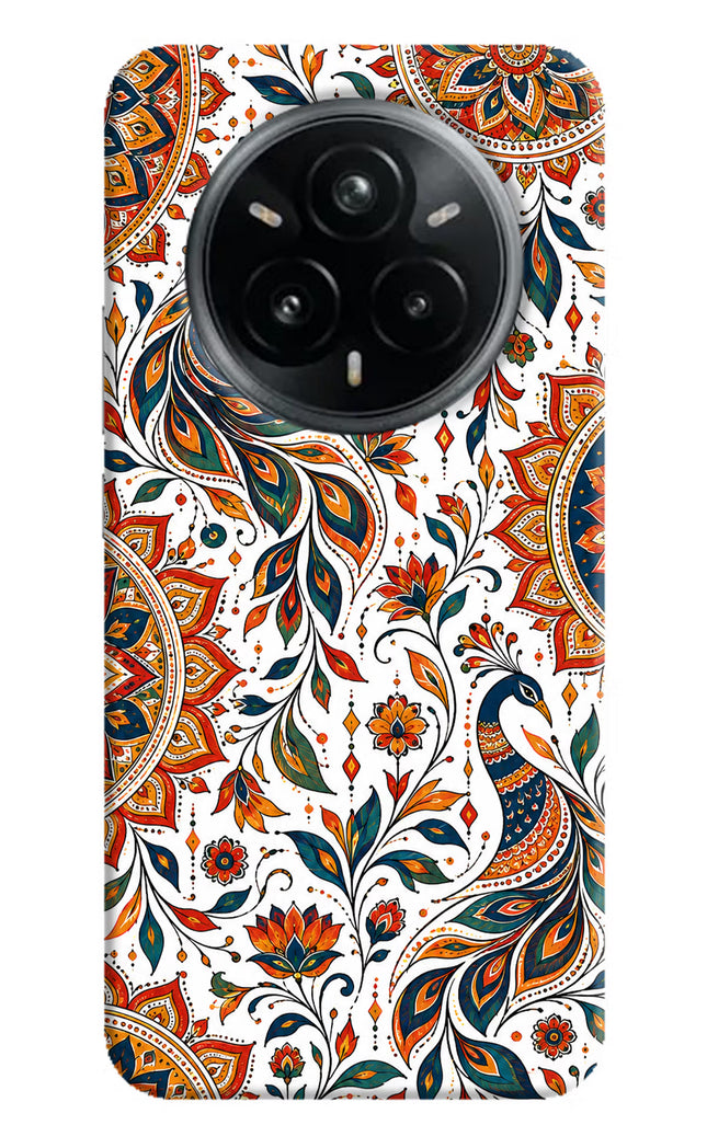 White Mayura Realme 14 Pro Plus 5G Hard Case Back Cover by Casekaro