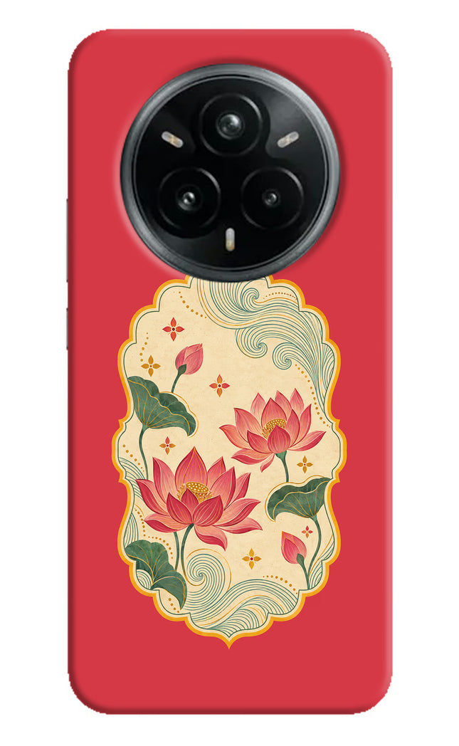 Pink Lotus Realme 14 Pro Plus 5G Hard Case Back Cover by Casekaro