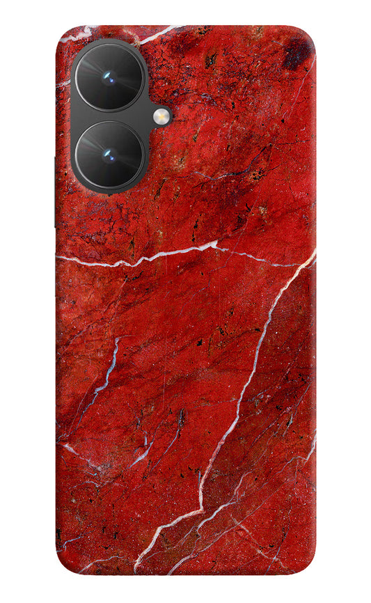 Red Marble Design Poco M6 5G Hard Case Back Cover by Casekaro