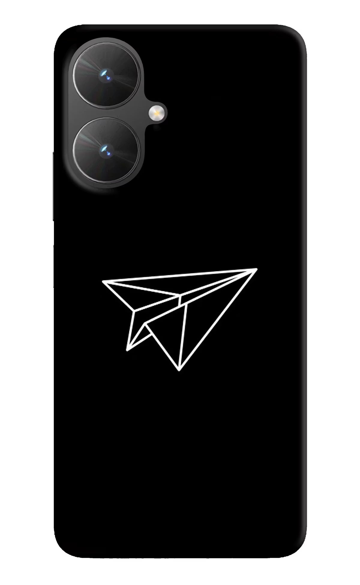 Paper Plane White Poco M6 5G Hard Case Back Cover by Casekaro