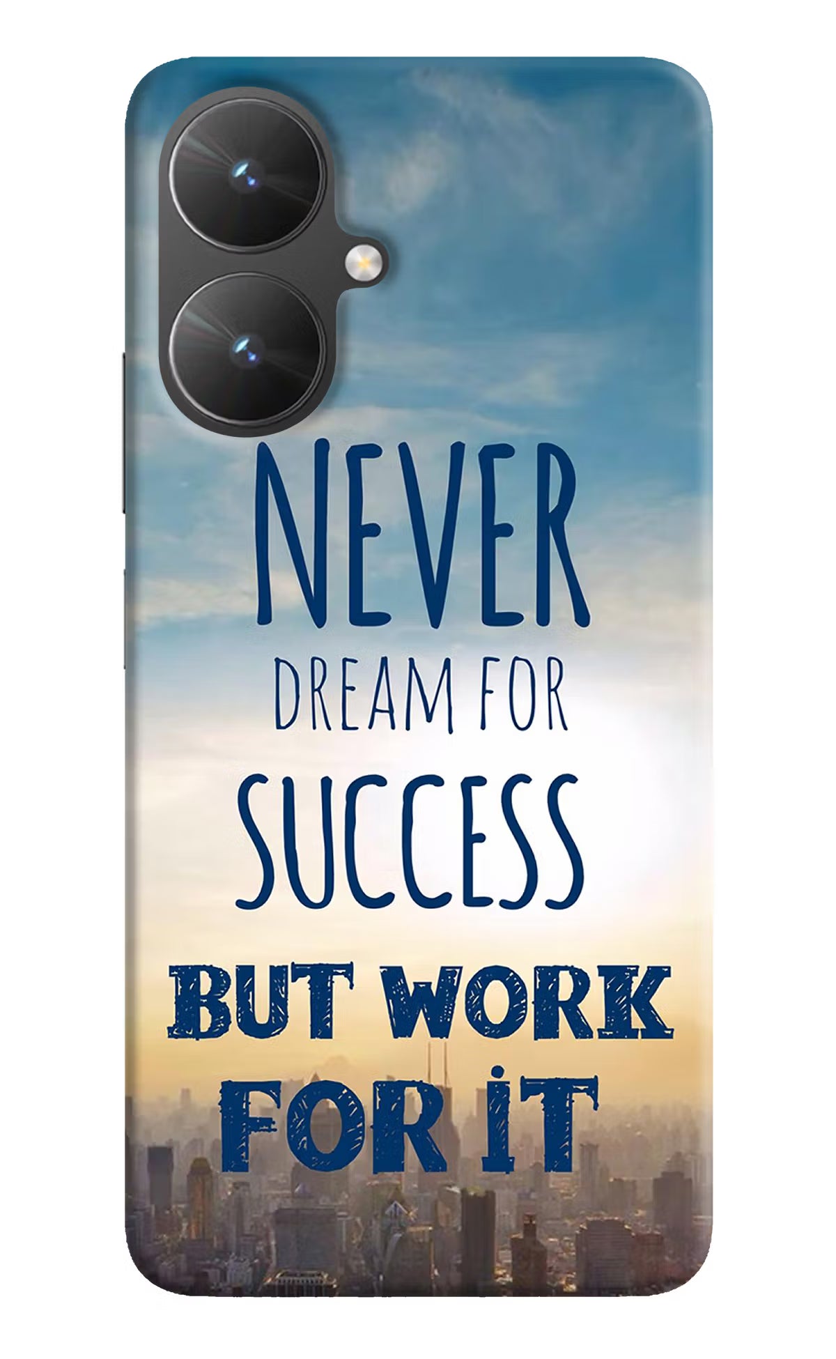 Never Dream For Success But Work For It Poco M6 5G Hard Case Back Cover by Casekaro