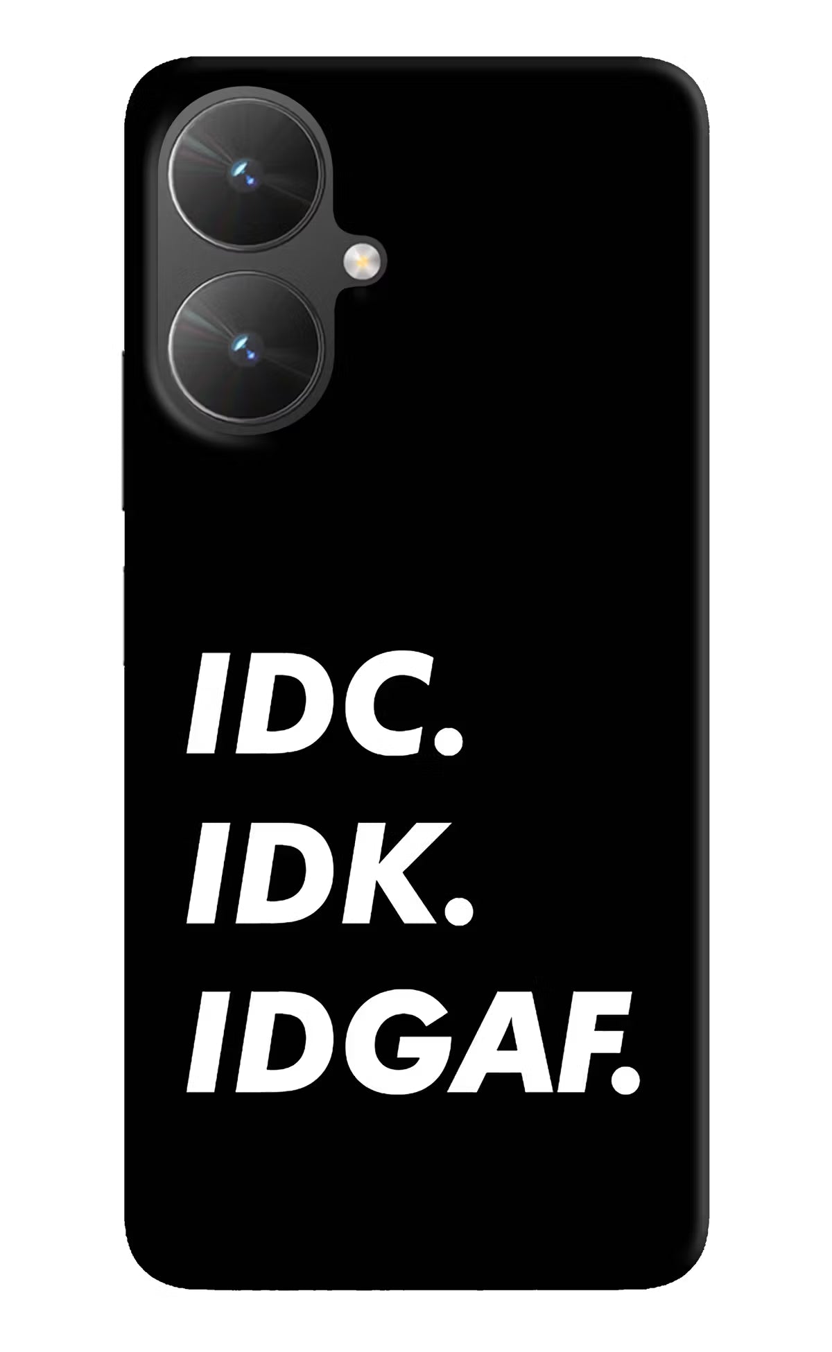 Idc Idk Idgaf Poco M6 5G Hard Case Back Cover by Casekaro