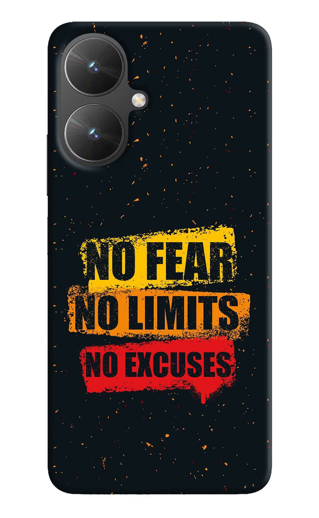 No Fear No Limits No Excuse Poco M6 5G Hard Case Back Cover by Casekaro
