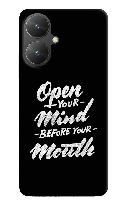 Open Your Mind Before Your Mouth Poco M6 5G Hard Case Back Cover by Casekaro