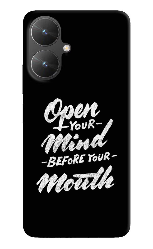 Open Your Mind Before Your Mouth Poco M6 5G Hard Case Back Cover by Casekaro