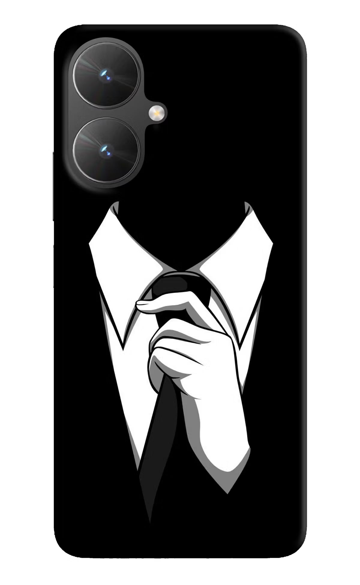 Black Tie Poco M6 5G Hard Case Back Cover by Casekaro