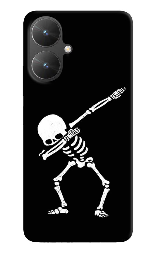 Dabbing Skeleton Art Poco M6 5G Hard Case Back Cover by Casekaro