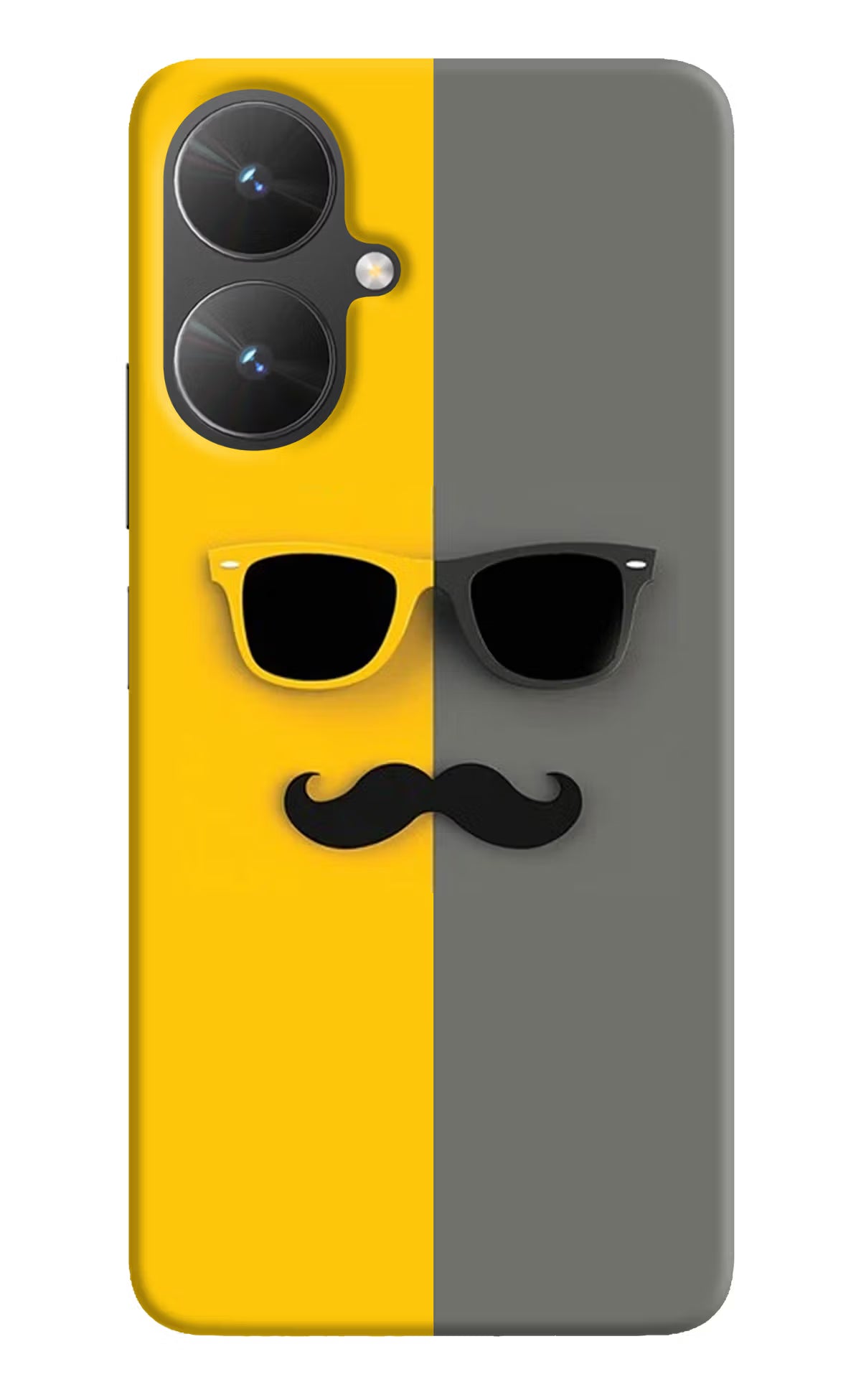 Sunglasses with Mustache Poco M6 5G Hard Case Back Cover by Casekaro