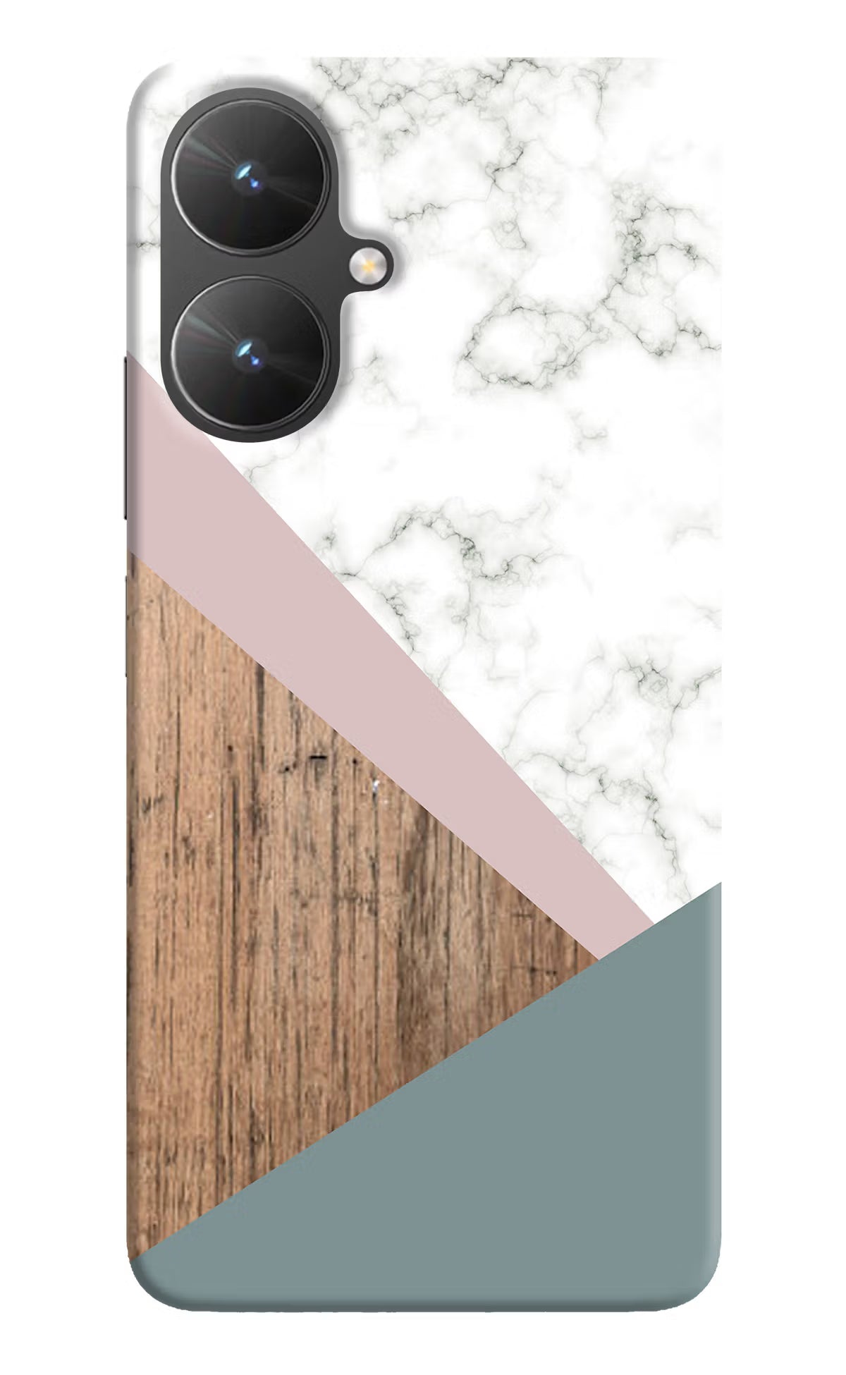 Marble wood Abstract Poco M6 5G Hard Case Back Cover by Casekaro