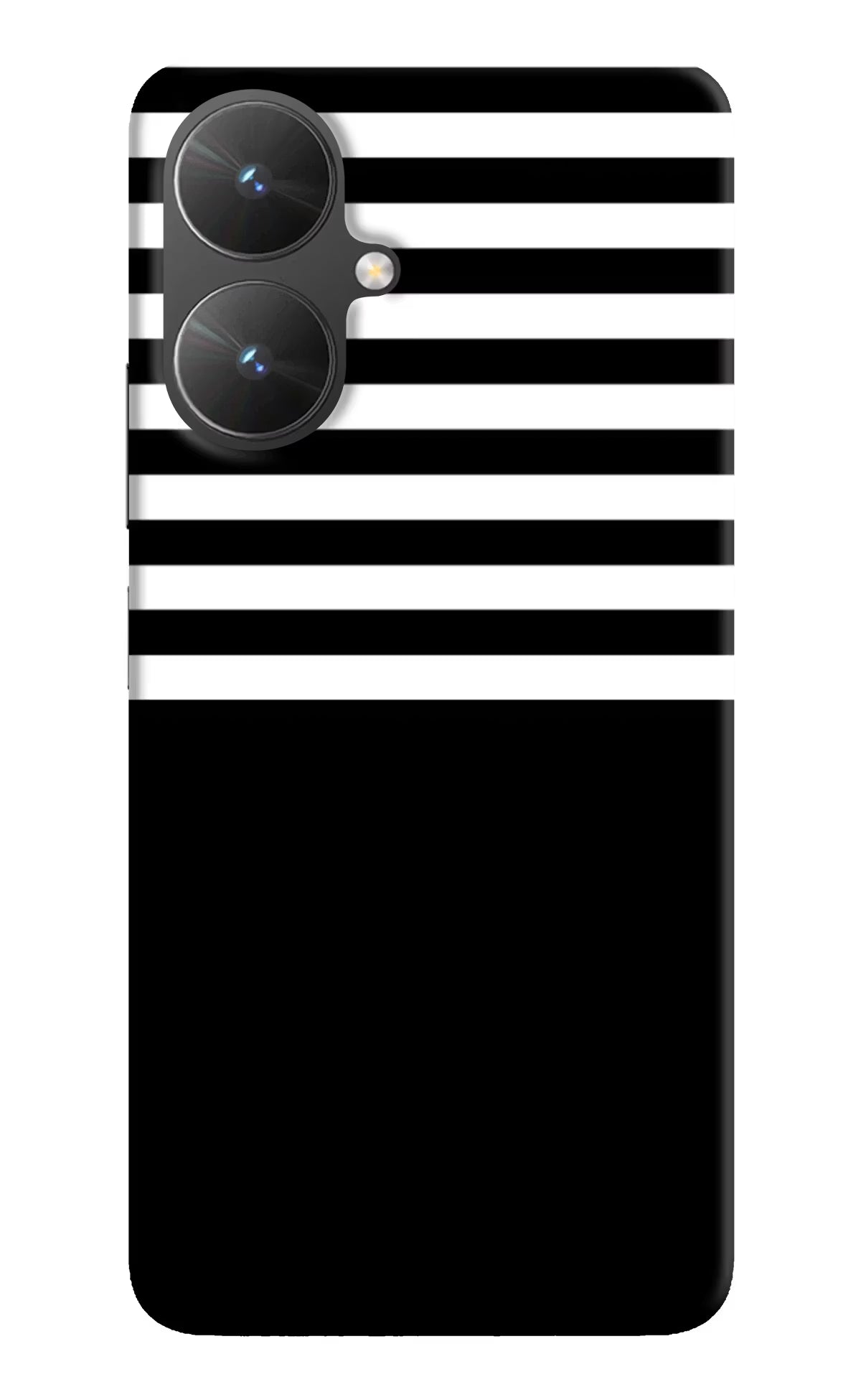 Black and White Print Poco M6 5G Hard Case Back Cover by Casekaro