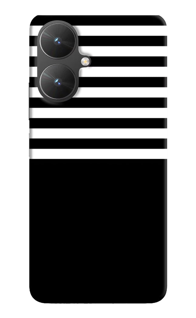 Black and White Print Poco M6 5G Hard Case Back Cover by Casekaro