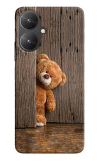 Teddy Wooden Poco M6 5G Hard Case Back Cover by Casekaro