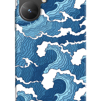 Blue Waves Poco M6 5G Hard Case Back Cover by Casekaro