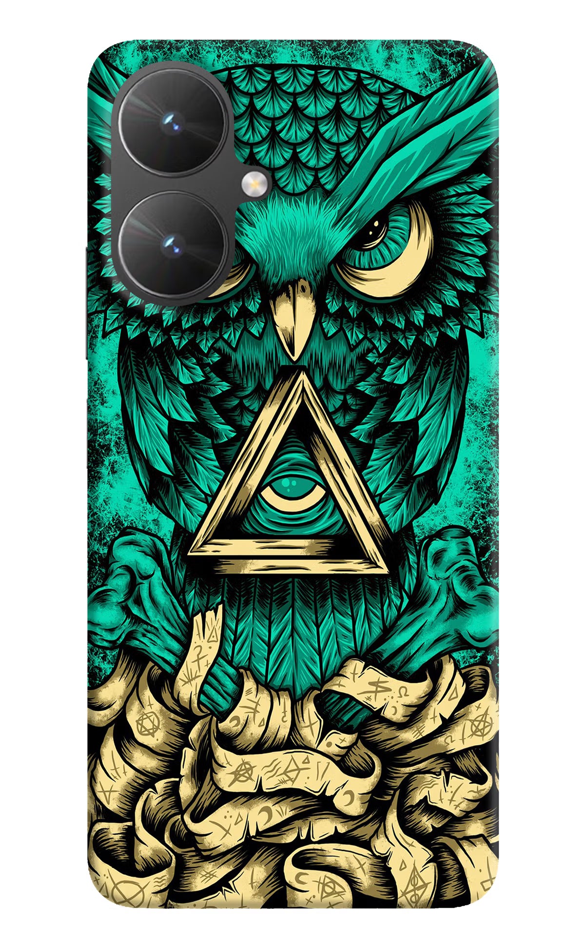 Green Owl Poco M6 5G Hard Case Back Cover by Casekaro