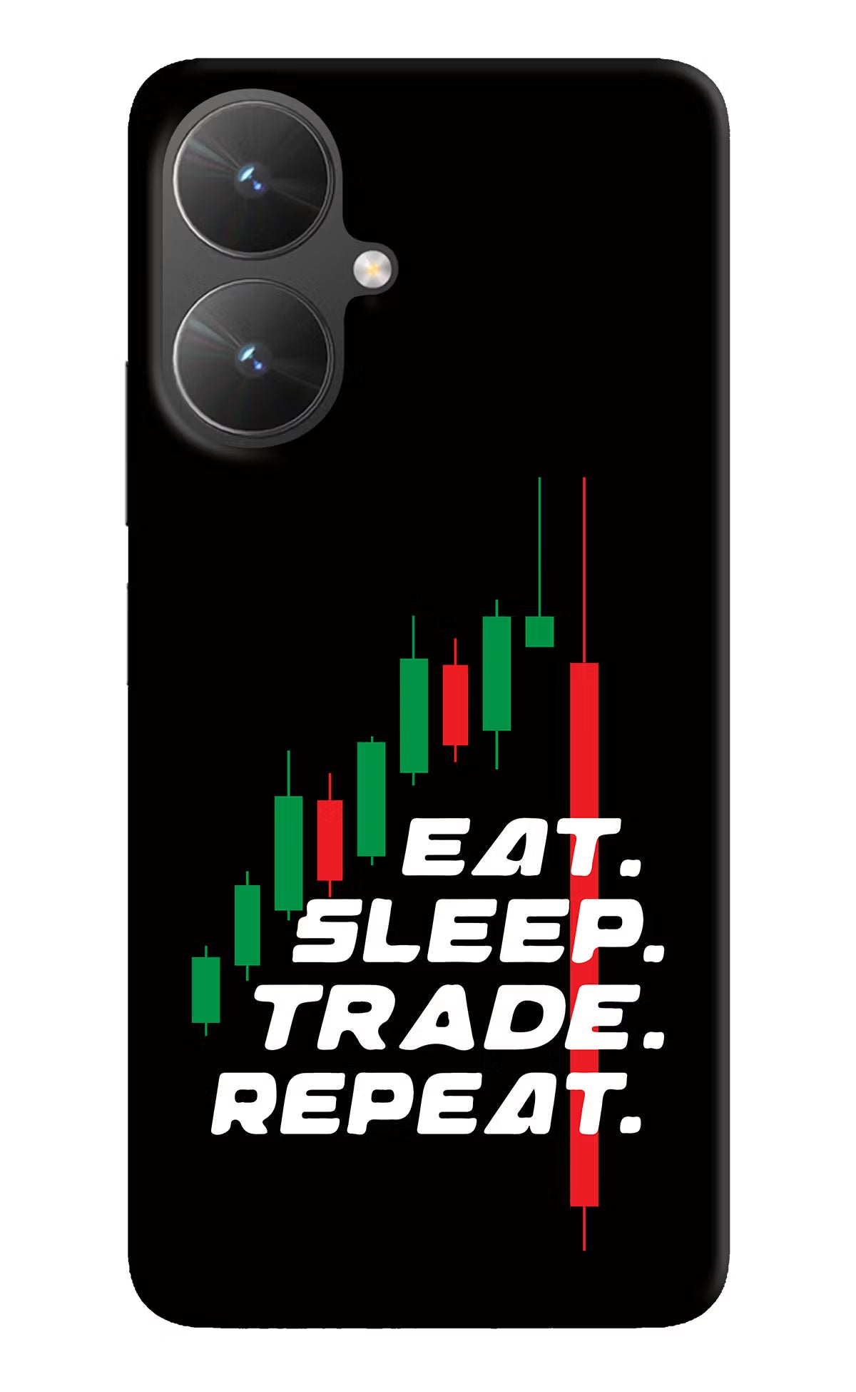 Eat Sleep Trade Repeat Poco M6 5G Hard Case Back Cover by Casekaro
