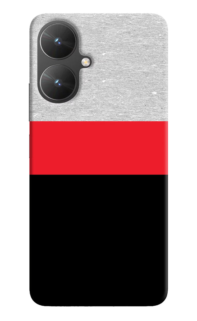 Tri Color Pattern Poco M6 5G Hard Case Back Cover by Casekaro