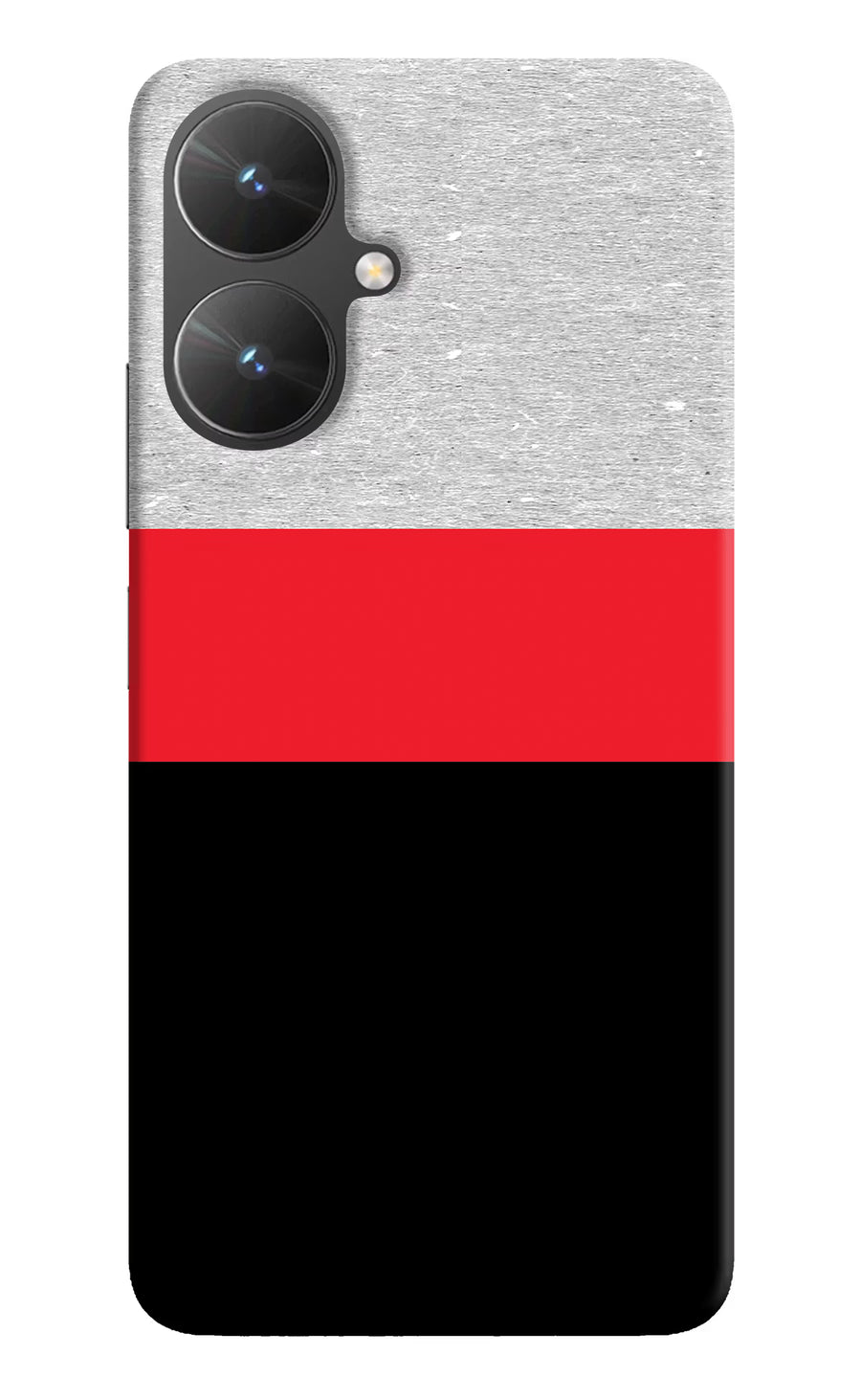 Tri Color Pattern Poco M6 5G Back Cover, Hard case