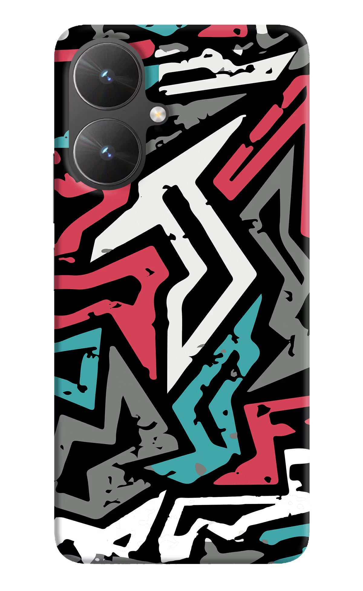 Geometric Graffiti Poco M6 5G Hard Case Back Cover by Casekaro