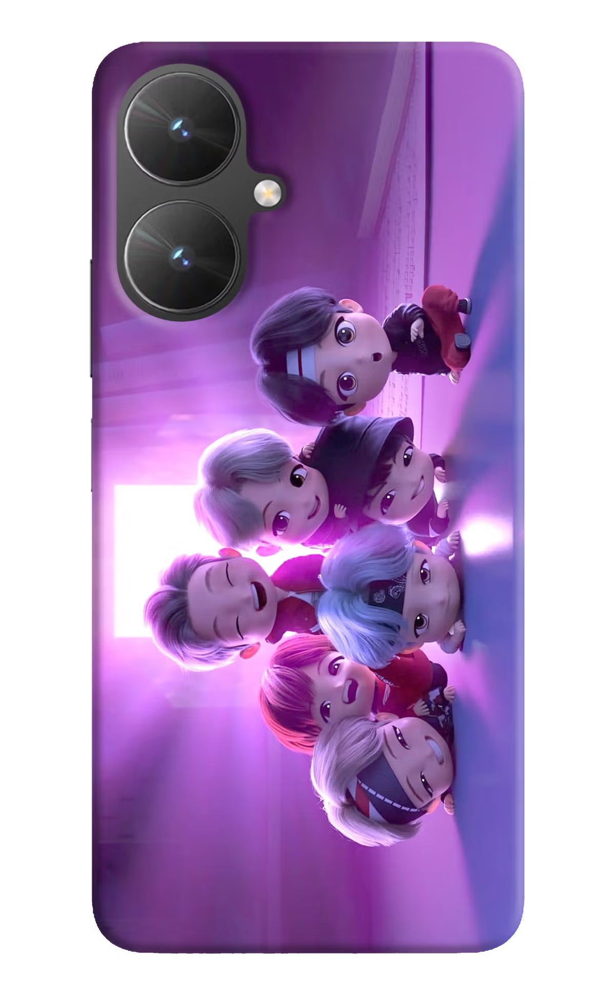 BTS Chibi Poco M6 5G Hard Case Back Cover by Casekaro