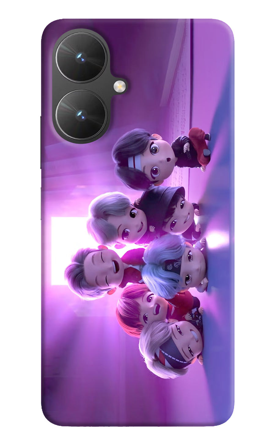 BTS Chibi Poco M6 5G Back Cover, Hard case