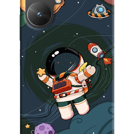 Cartoon Astronaut Poco M6 5G Hard Case Back Cover by Casekaro