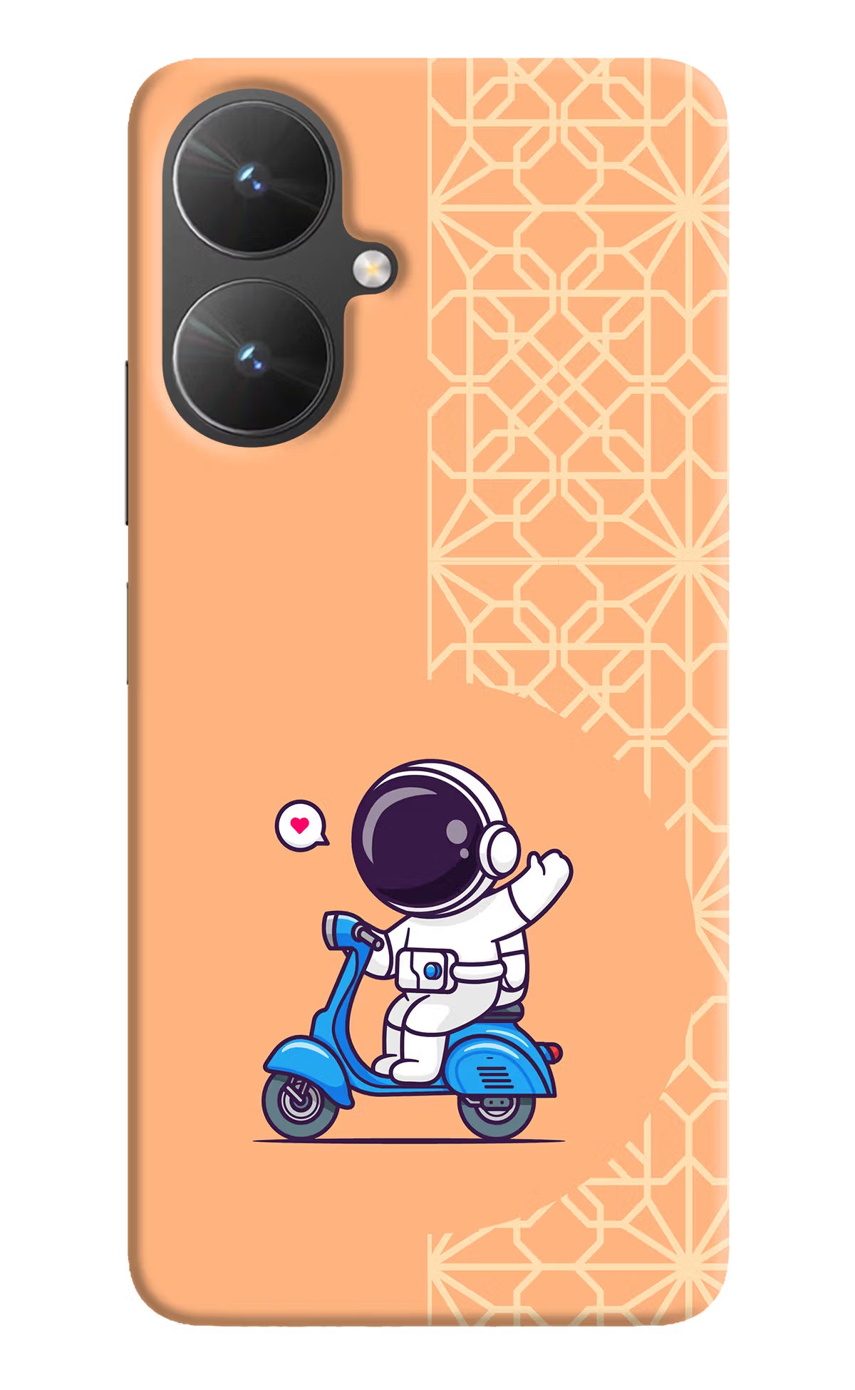 Cute Astronaut Riding Poco M6 5G Hard Case Back Cover by Casekaro