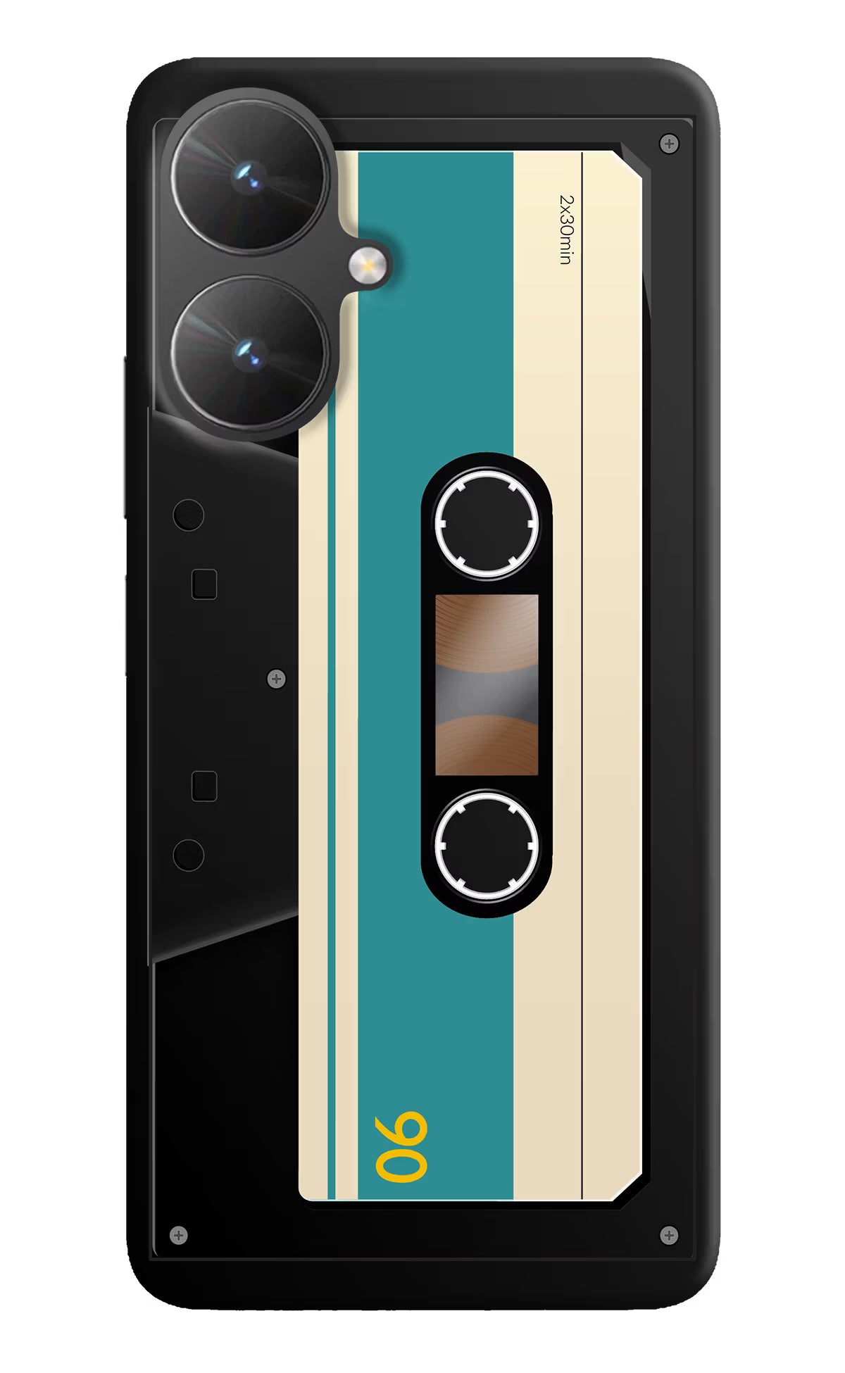 Cassette Poco M6 5G Hard Case Back Cover by Casekaro