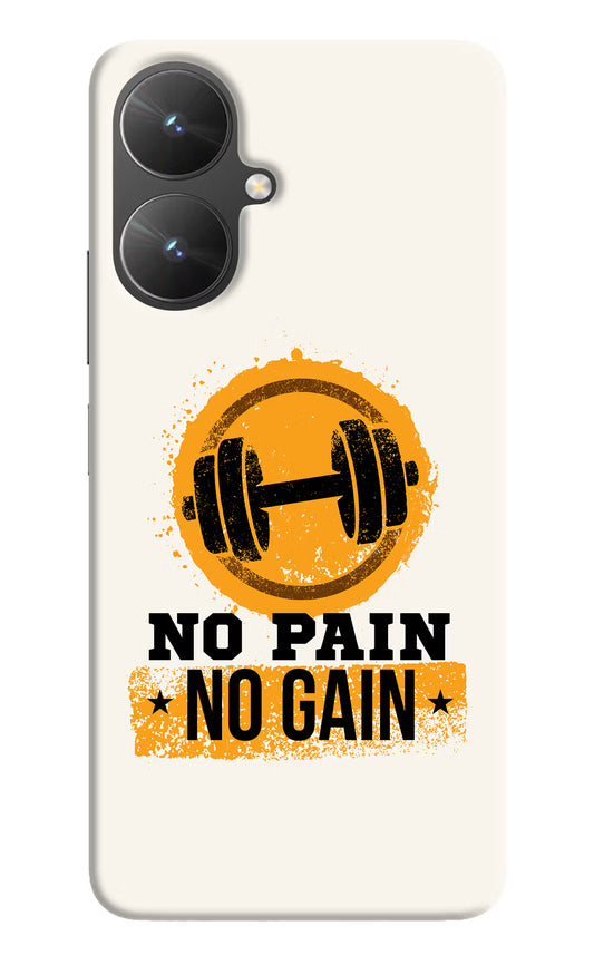 No Pain No Gain Poco M6 5G Hard Case Back Cover by Casekaro