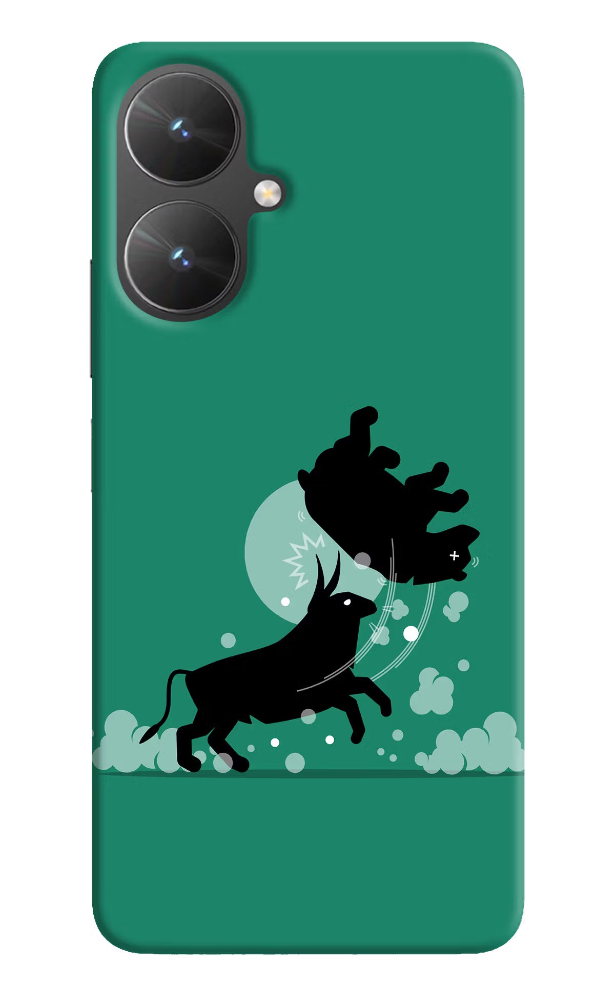 Bull Conqueror Poco M6 5G Hard Case Back Cover by Casekaro