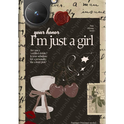 I am just a girl Poco M6 5G Hard Case Back Cover by Casekaro