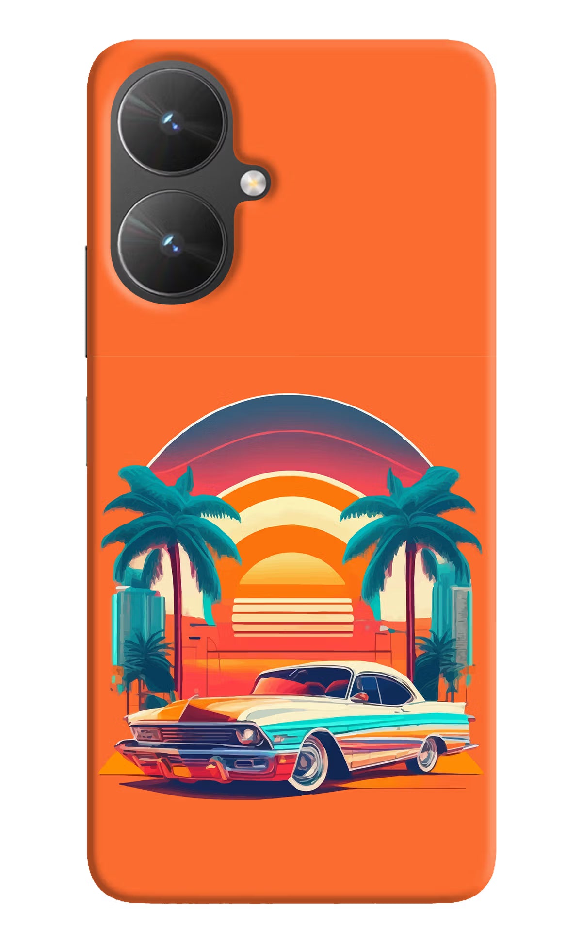 Palm Drive 80s Poco M6 5G Hard Case Back Cover by Casekaro