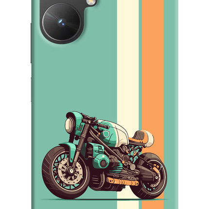 Striped Moto Drift Poco M6 5G Hard Case Back Cover by Casekaro