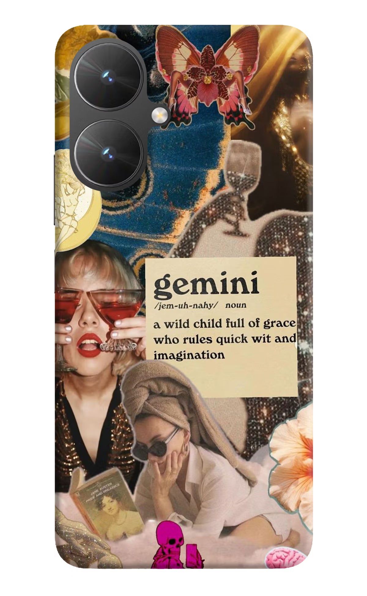 Gemini Zodiac Poco M6 5G Hard Case Back Cover by Casekaro