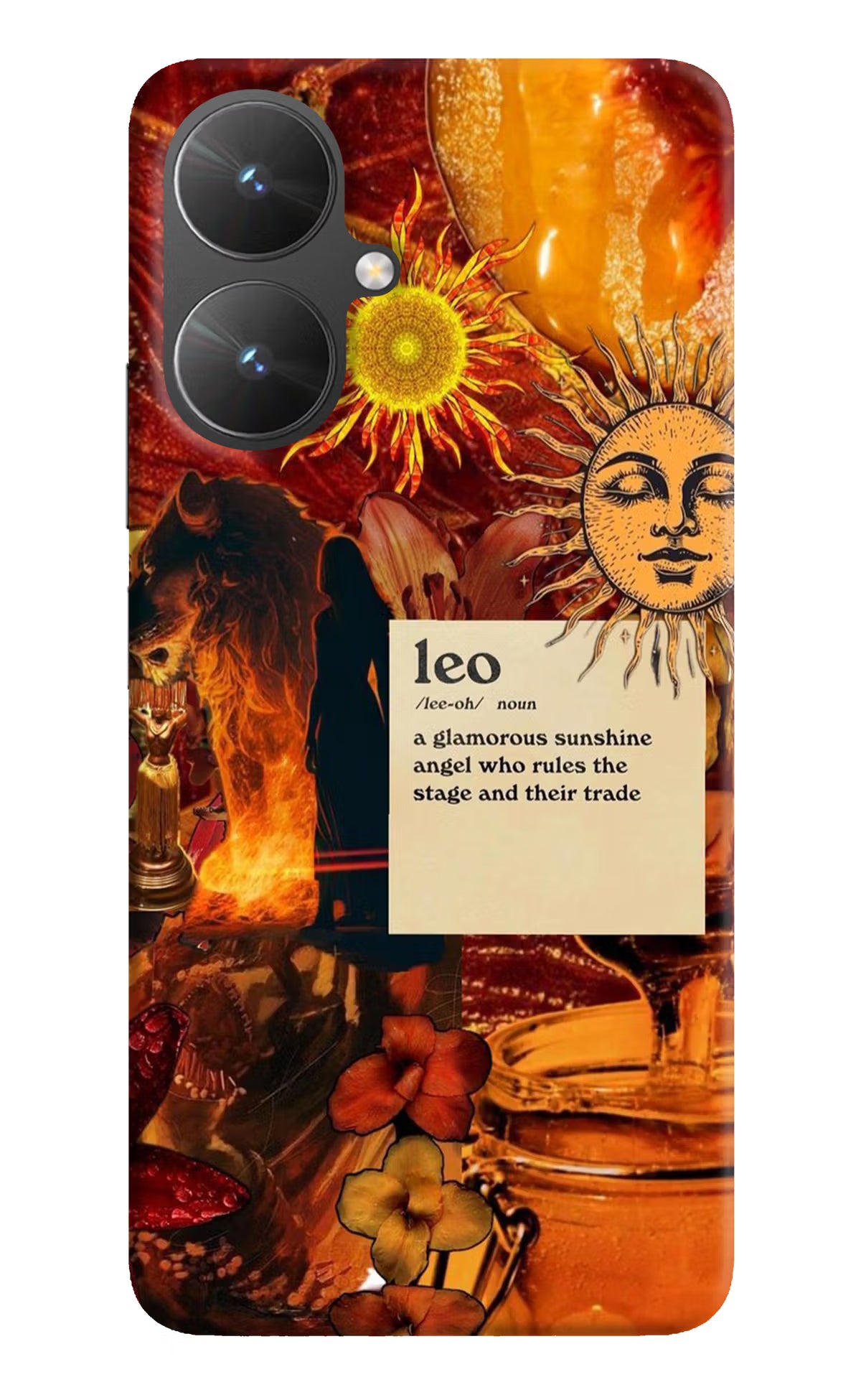 Leo Zodiac Poco M6 5G Hard Case Back Cover by Casekaro