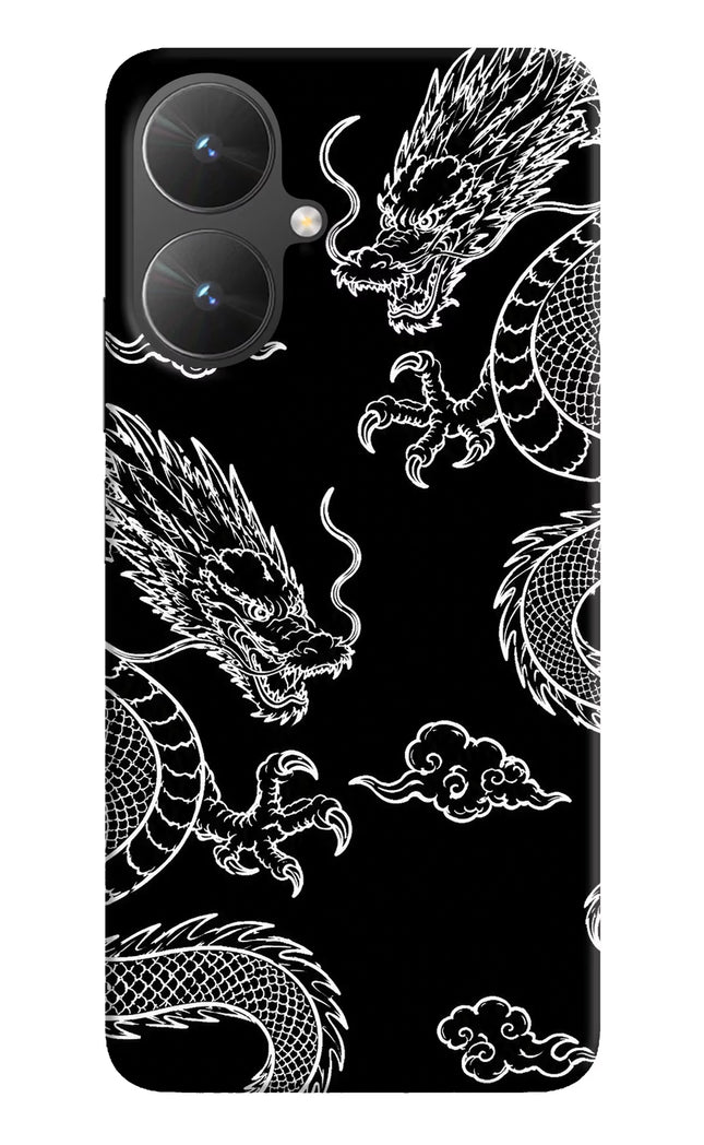 Twin Dragons Poco M6 5G Hard Case Back Cover by Casekaro