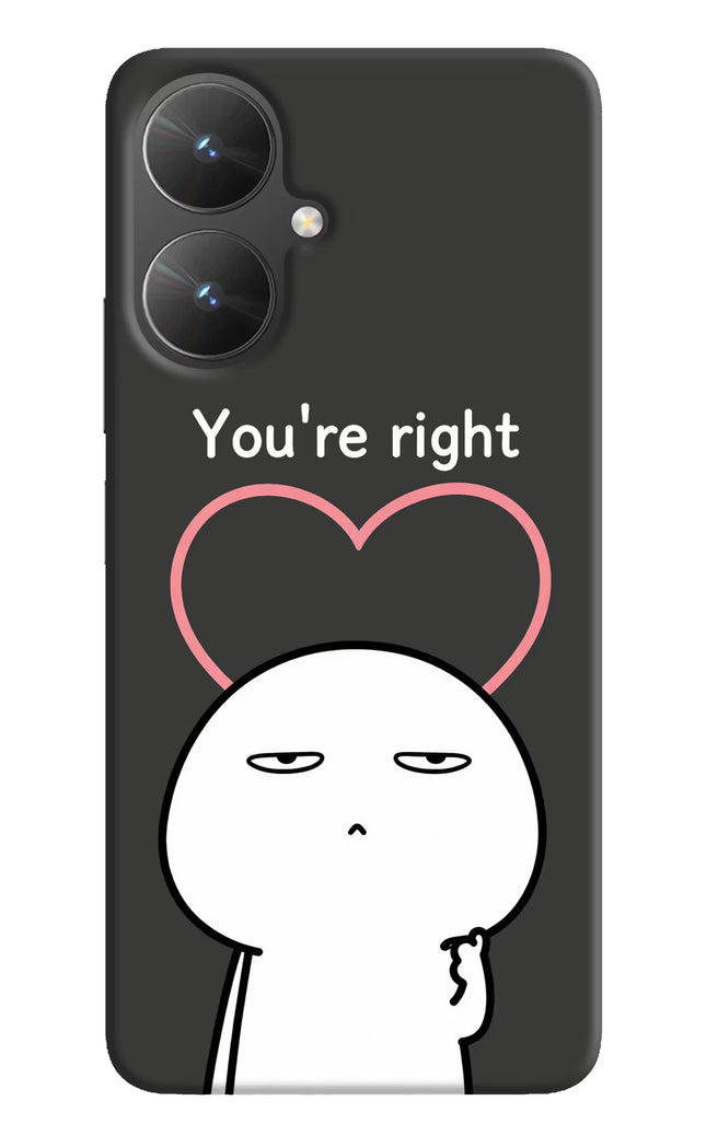 You're Right Poco M6 5G Hard Case Back Cover by Casekaro