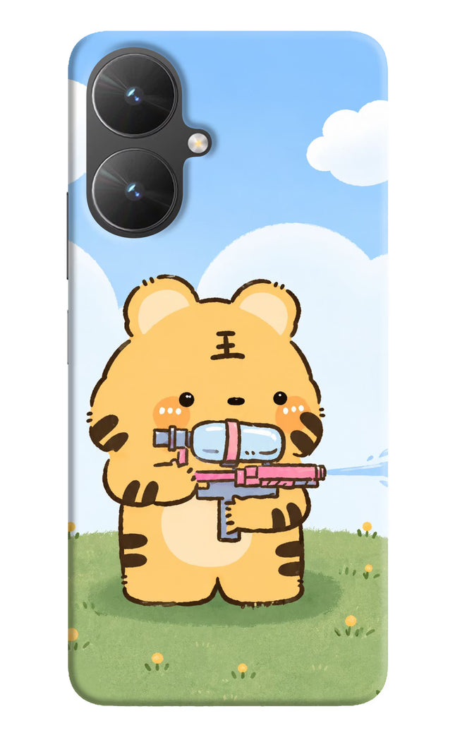 Tiger Treat Poco M6 5G Hard Case Back Cover by Casekaro