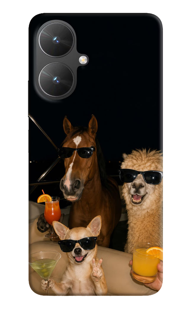 Party Squad Poco M6 5G Hard Case Back Cover by Casekaro