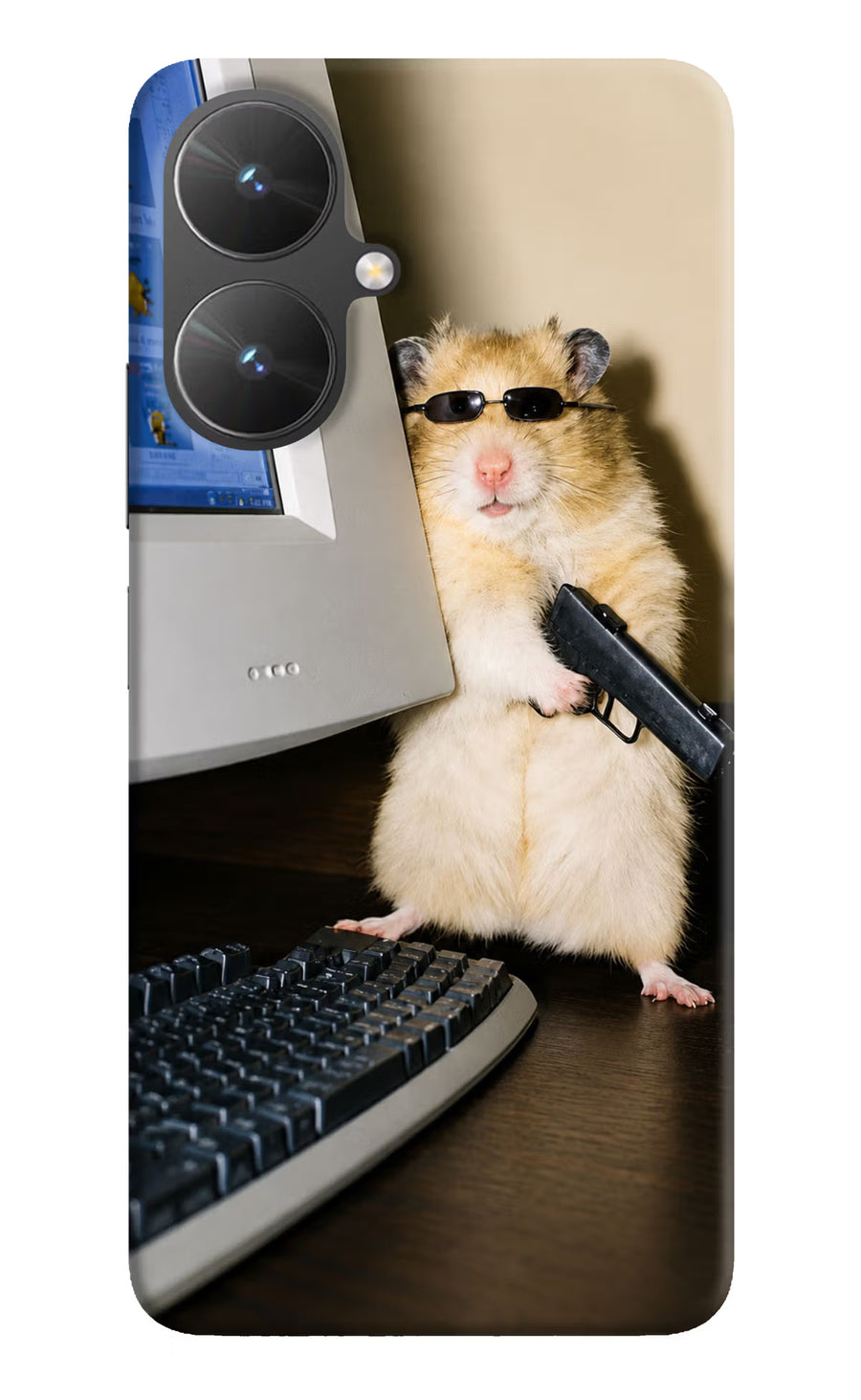 Hacker Hamster Poco M6 5G Back Cover, Hard case